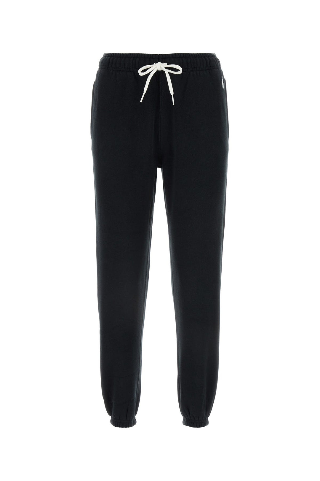 Black cotton blend joggers