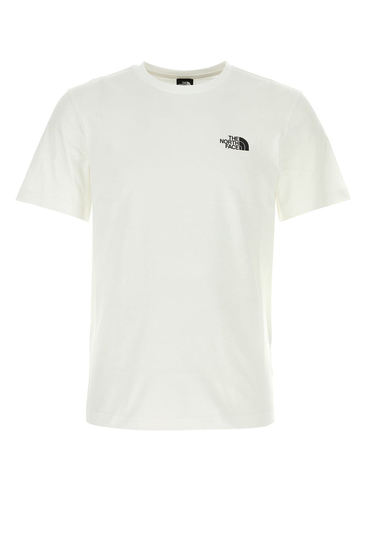 White cotton blend t-shirt