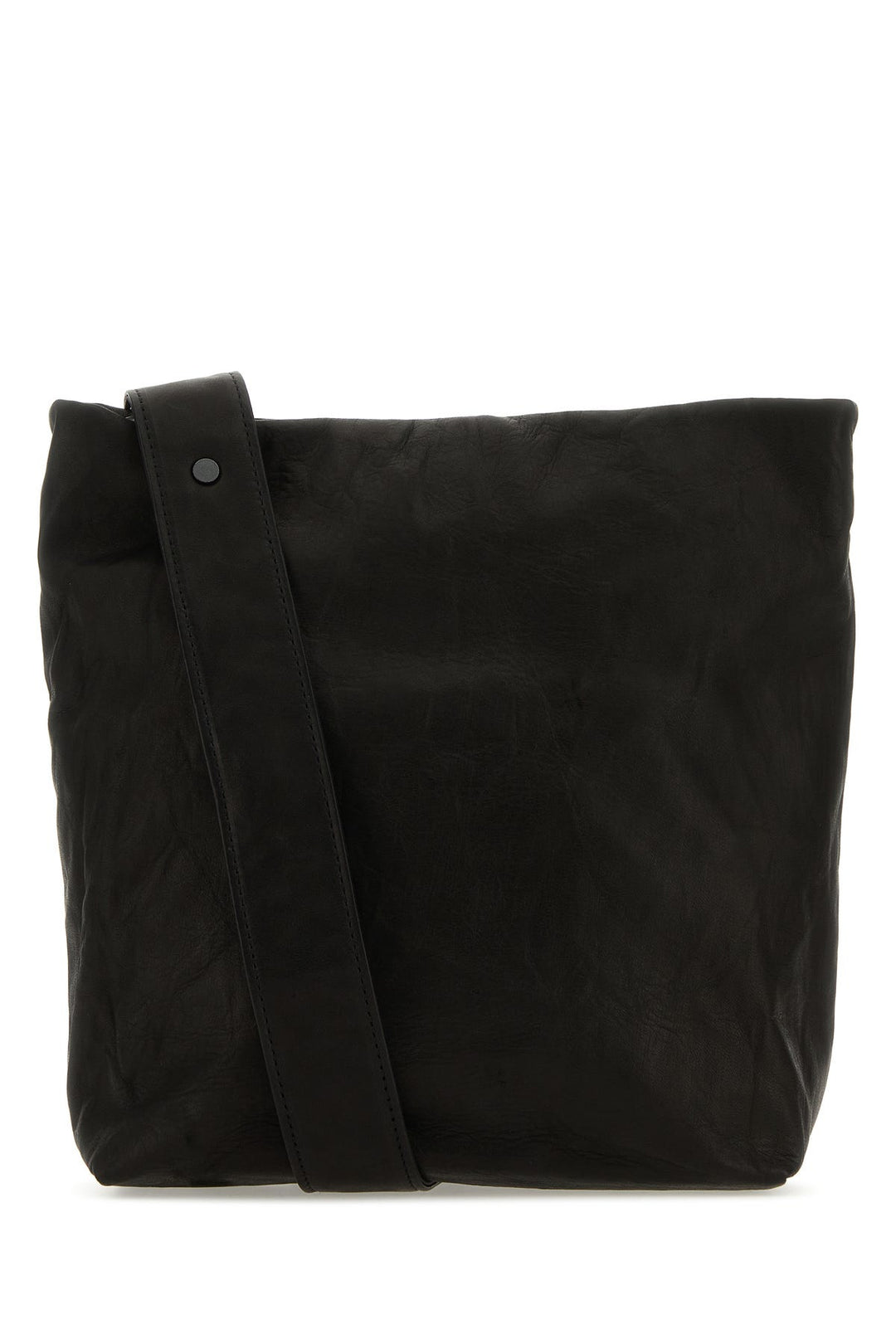 Black leather shoulder bag