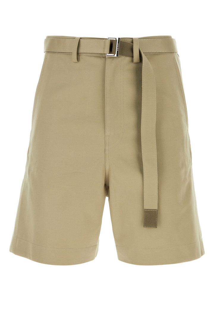 Cappuccino cotton bermuda shorts