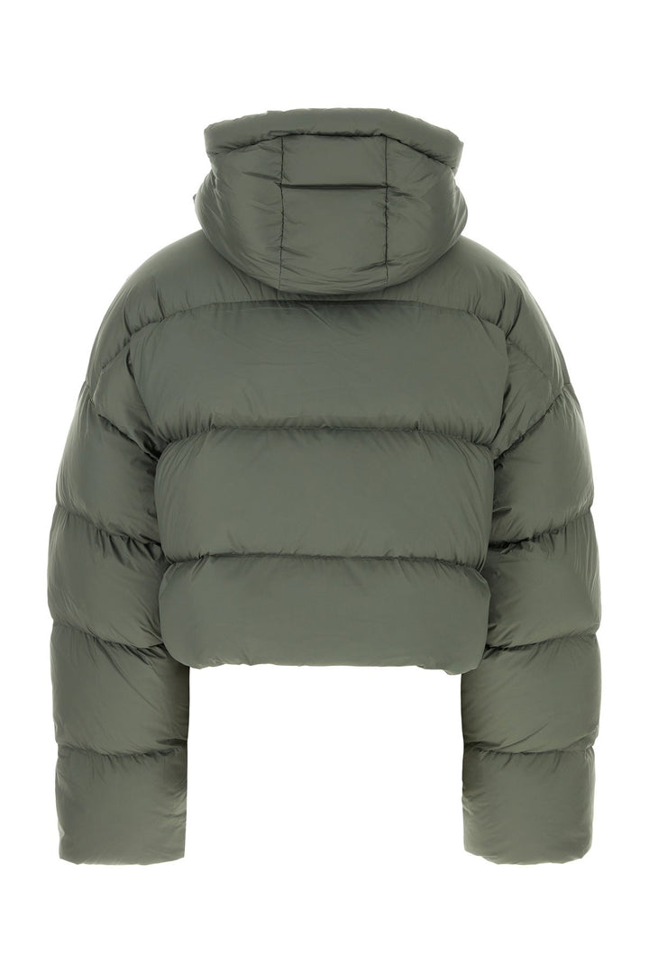 Army green polyester down jacket