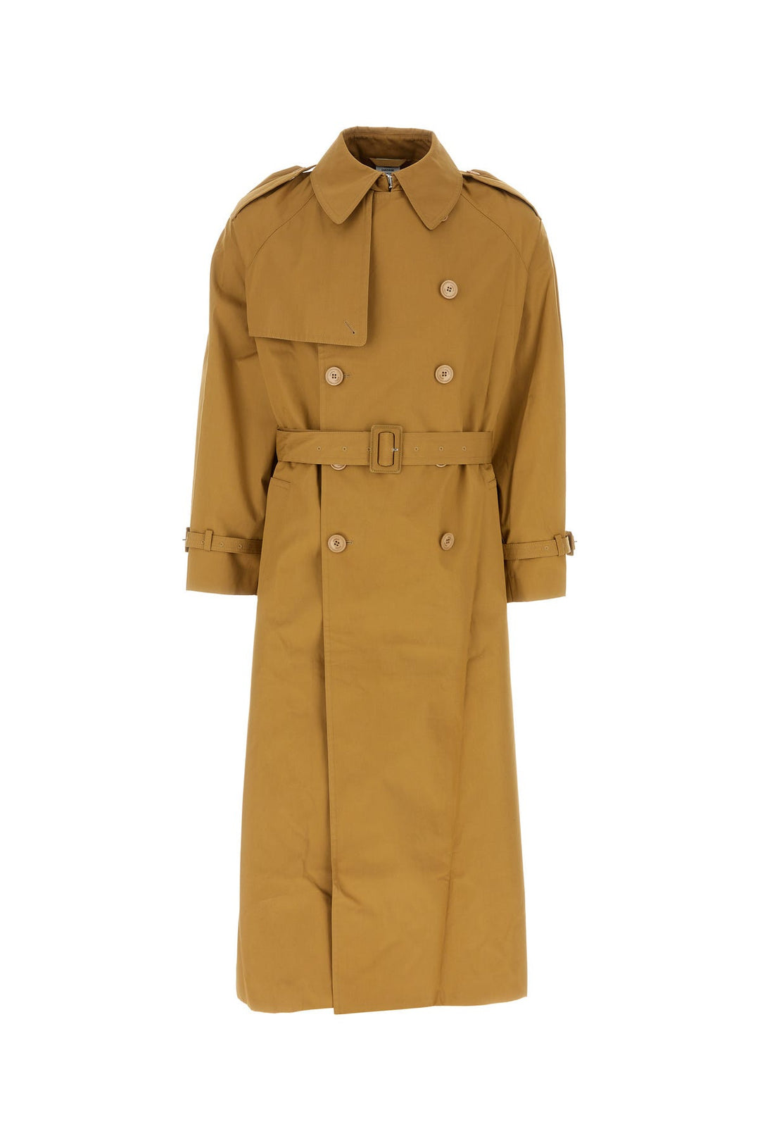 Camel cotton oversize trench coat