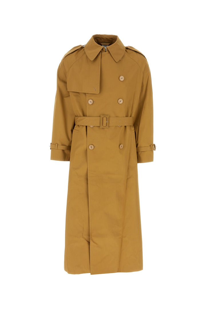 Camel cotton oversize trench coat