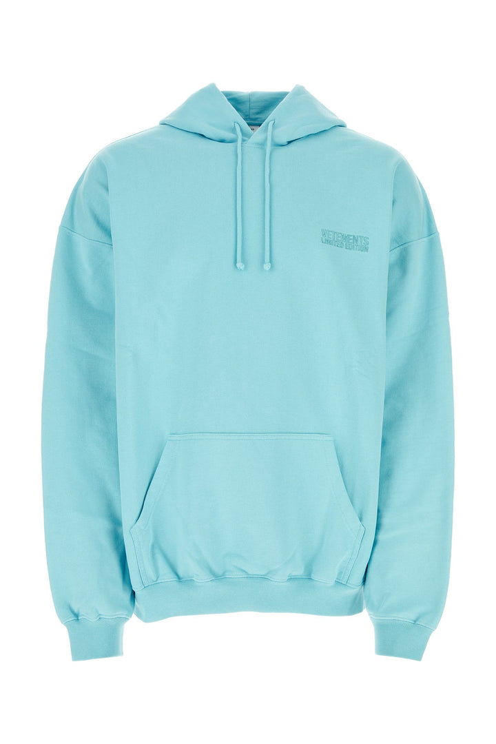 Light blue cotton blend sweatshirt