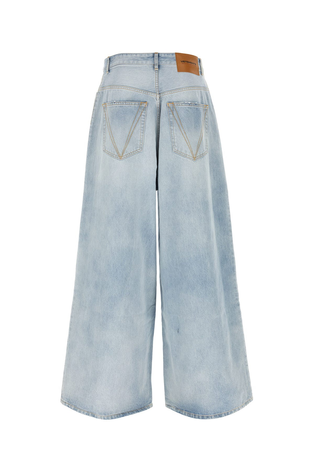 Denim wide-leg jeans