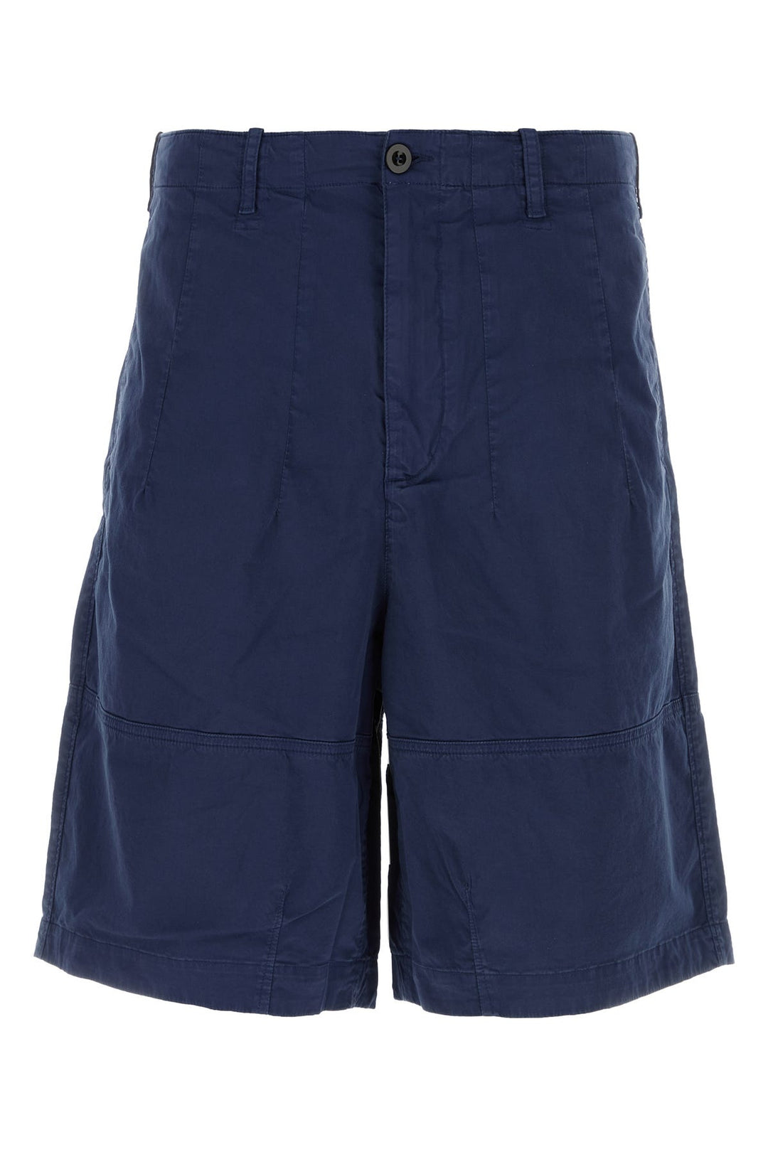 Blue stretch cotton bermuda shorts