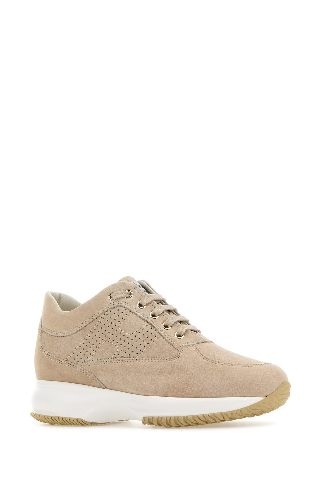 Beige suede Interactive sneakers