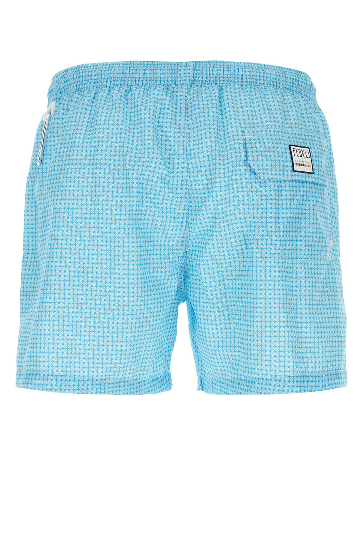 Printed polyester swimming shorts