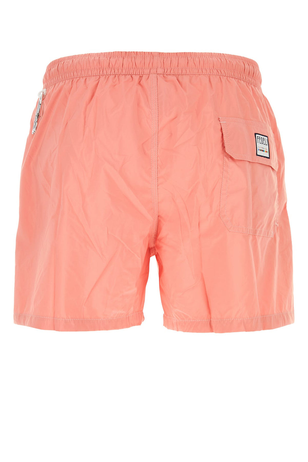 Pink polyester swimming shorts