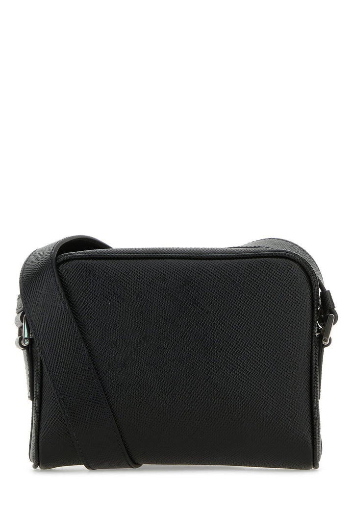 Black leather crossbody bag