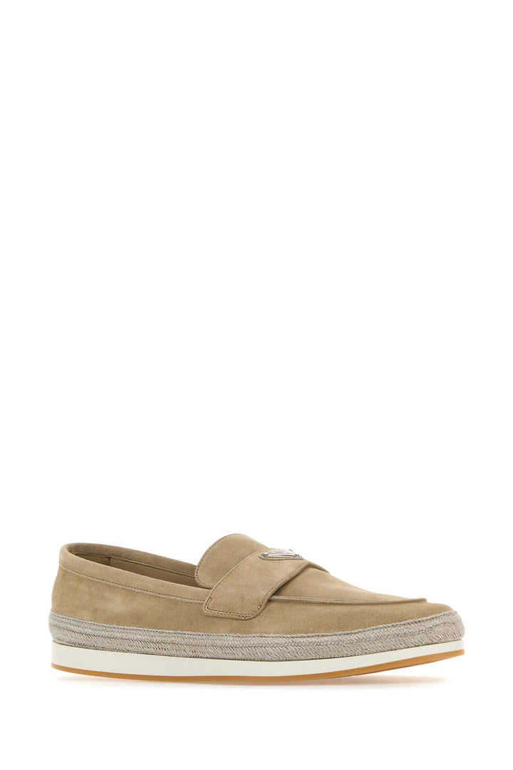 Sand suede loafers