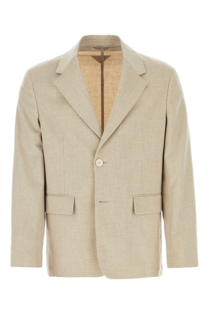 Melange sand cashmere blazer