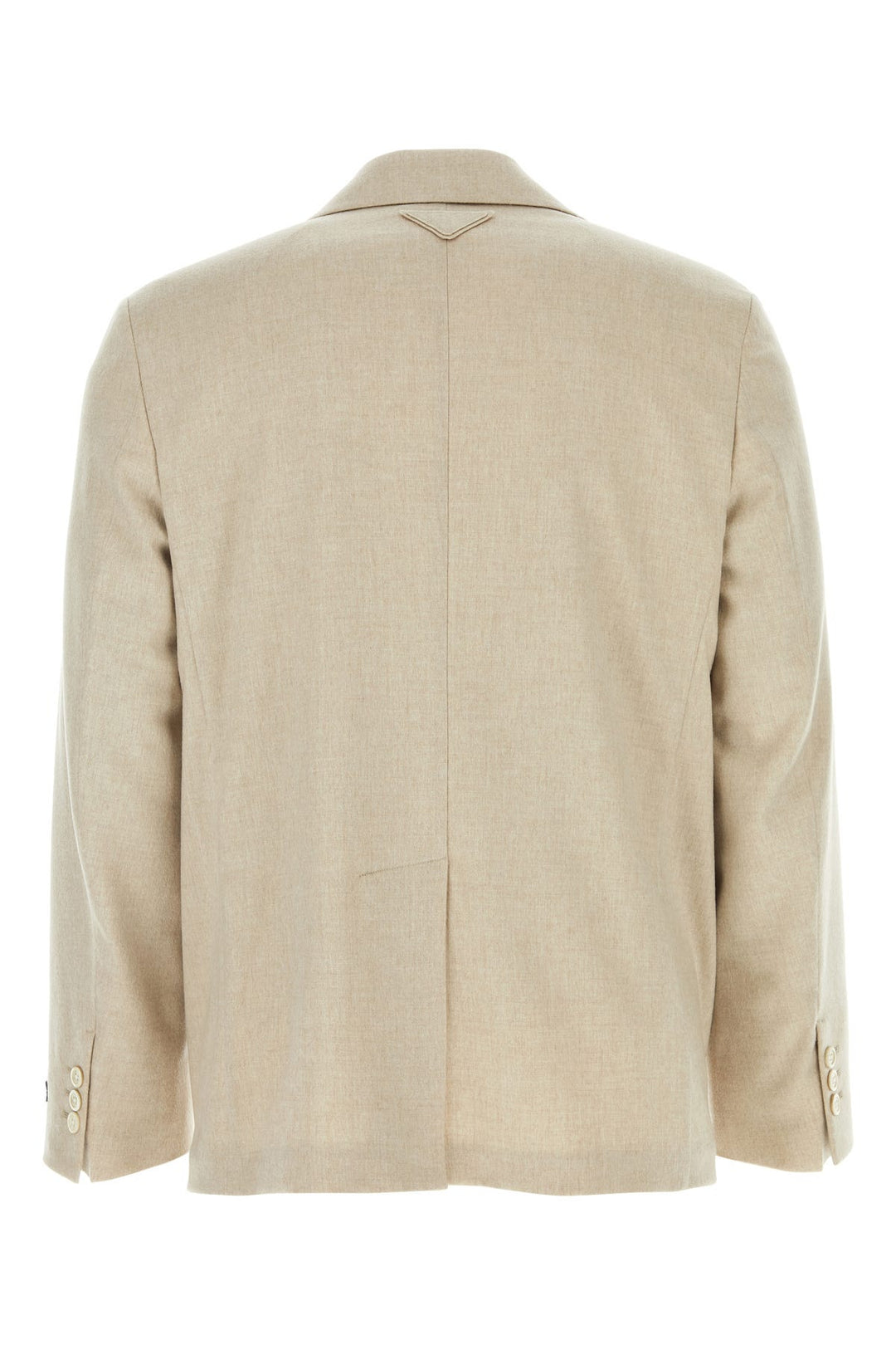 Melange sand cashmere blazer