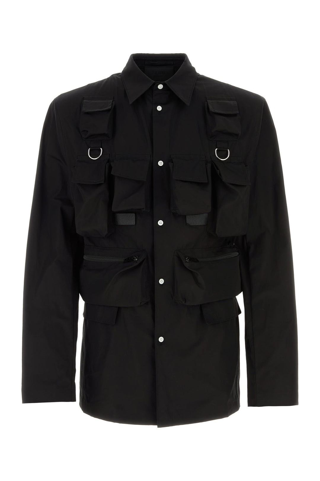 Black poplin shirt