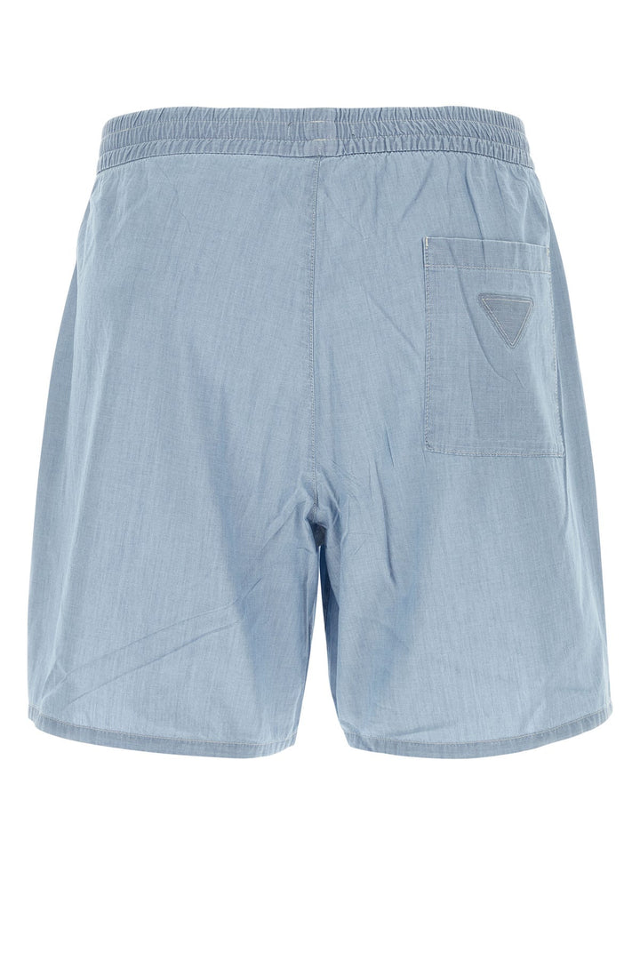 Light blue cotton bermuda shorts