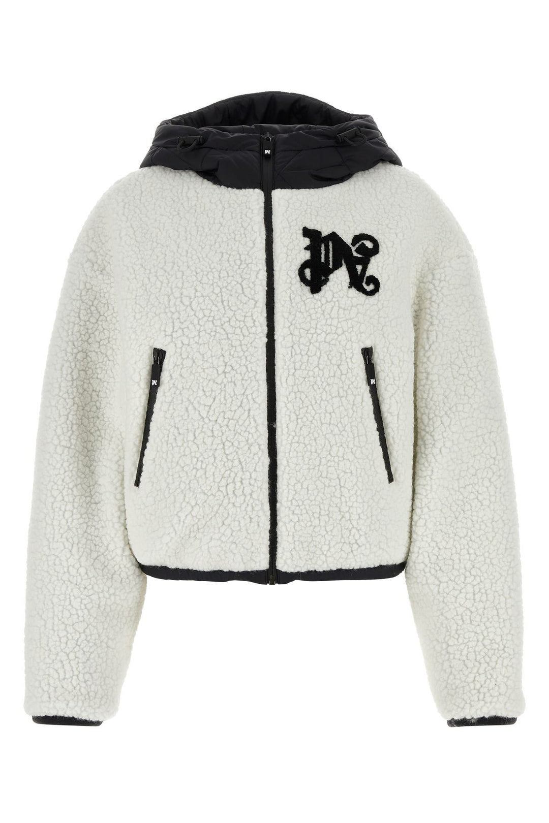 White teddy fabric padded jacket