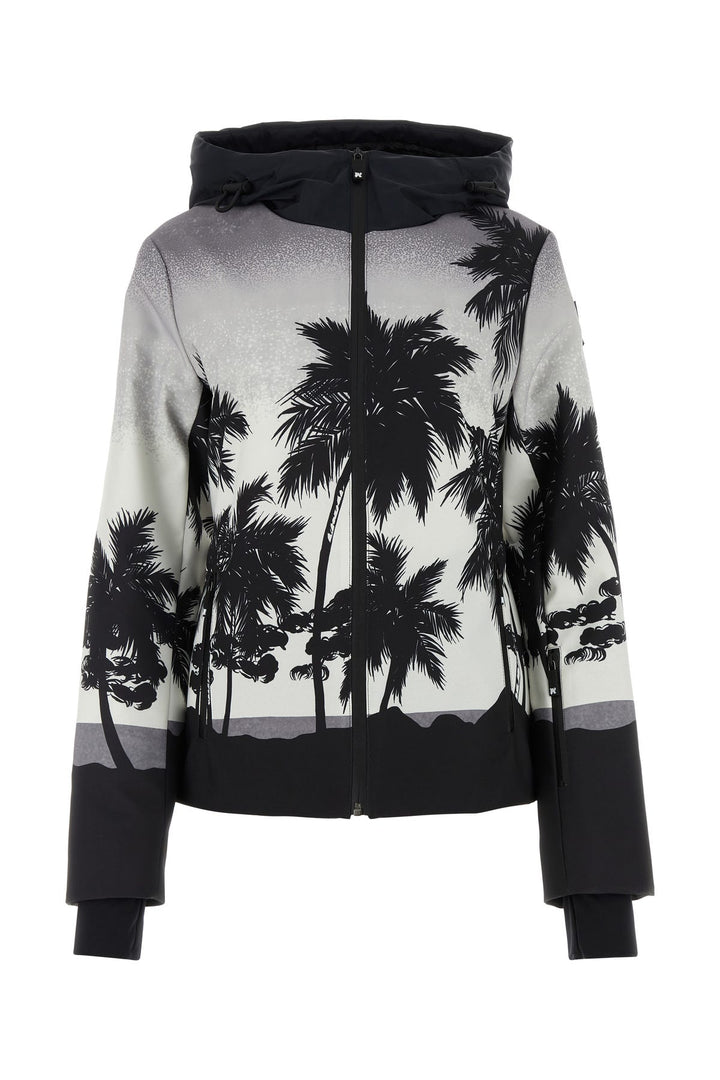 Printed polyester Palm ski jacket