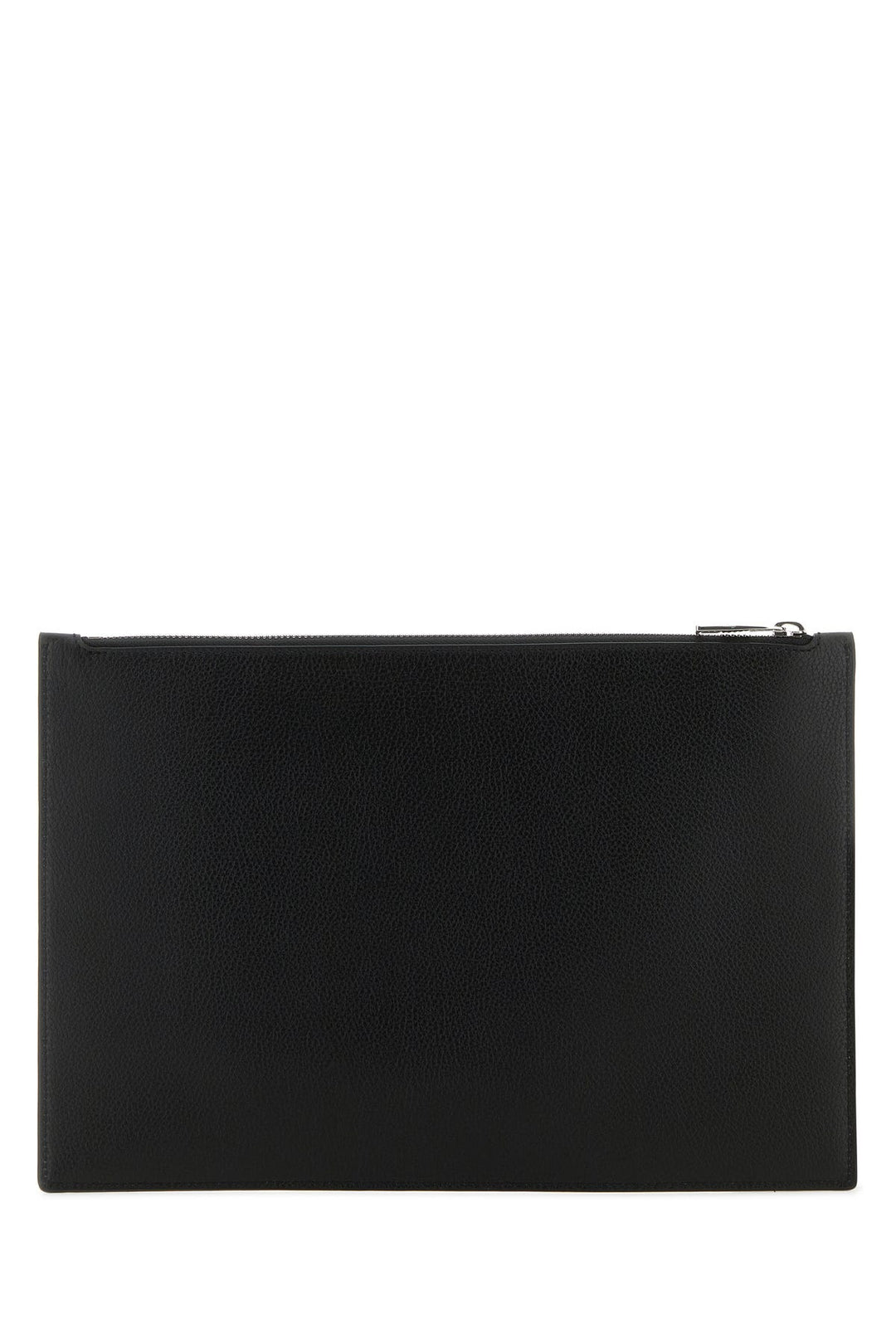 Black leather clutch