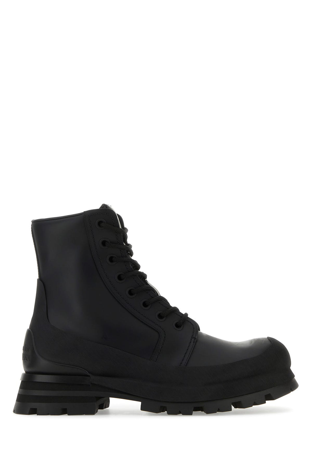 Black leather Wander ankle boots