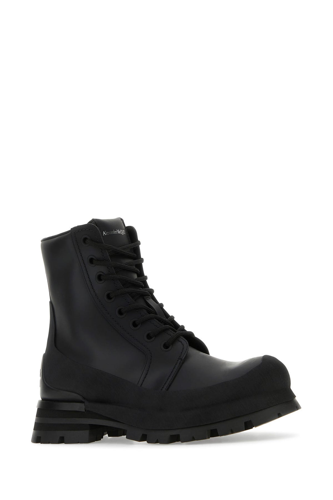 Black leather Wander ankle boots