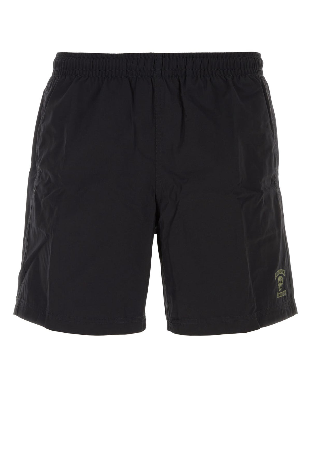 Black nylon swimming shorts