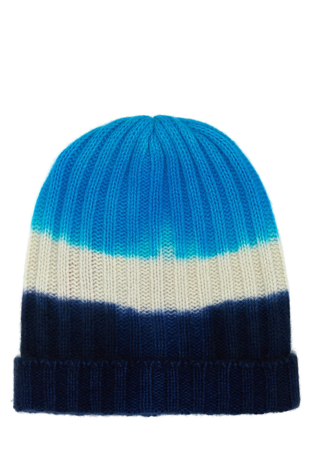 Multicolor cashmere beanie hat