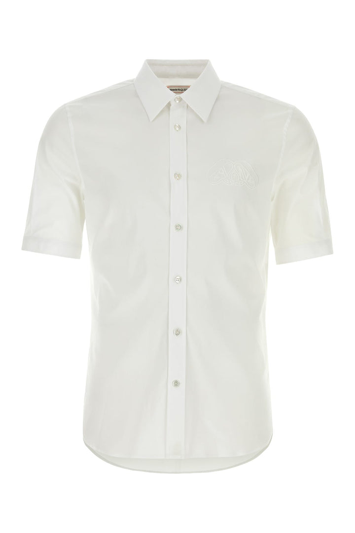 White stretch poplin shirt