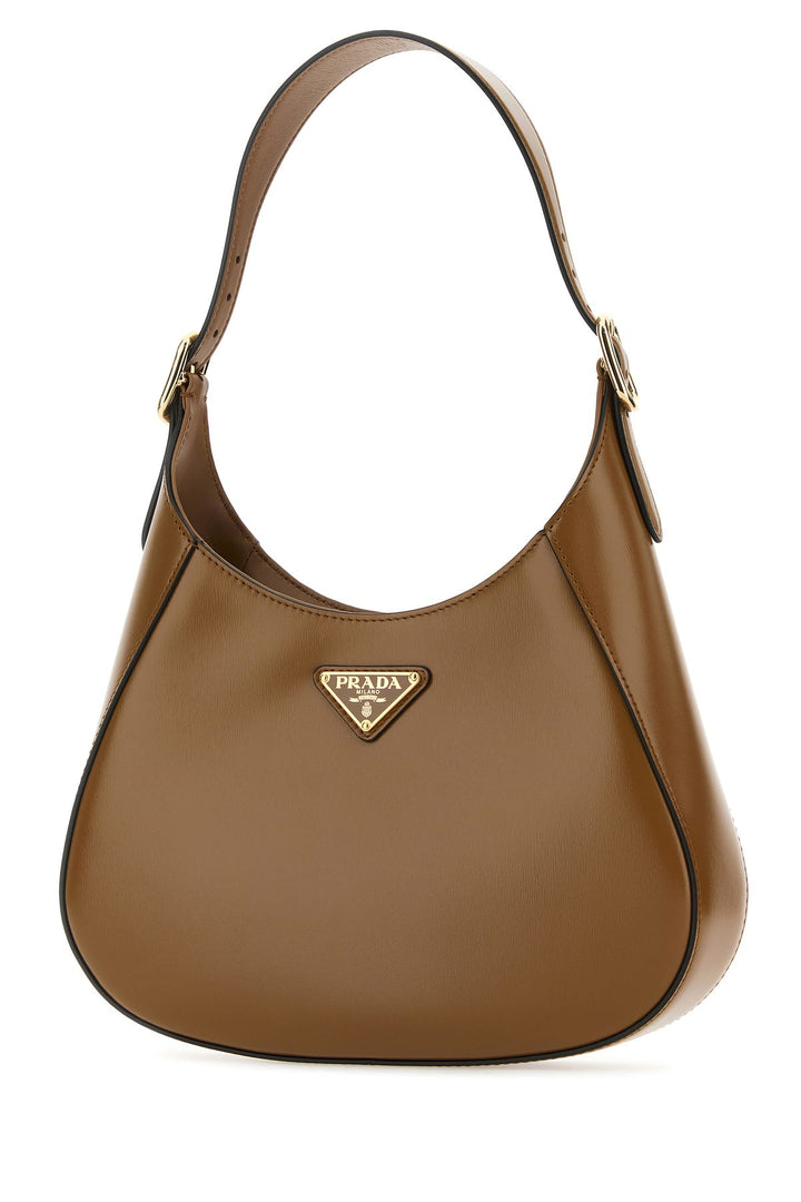 Biscuit leather Cleo shoulder bag