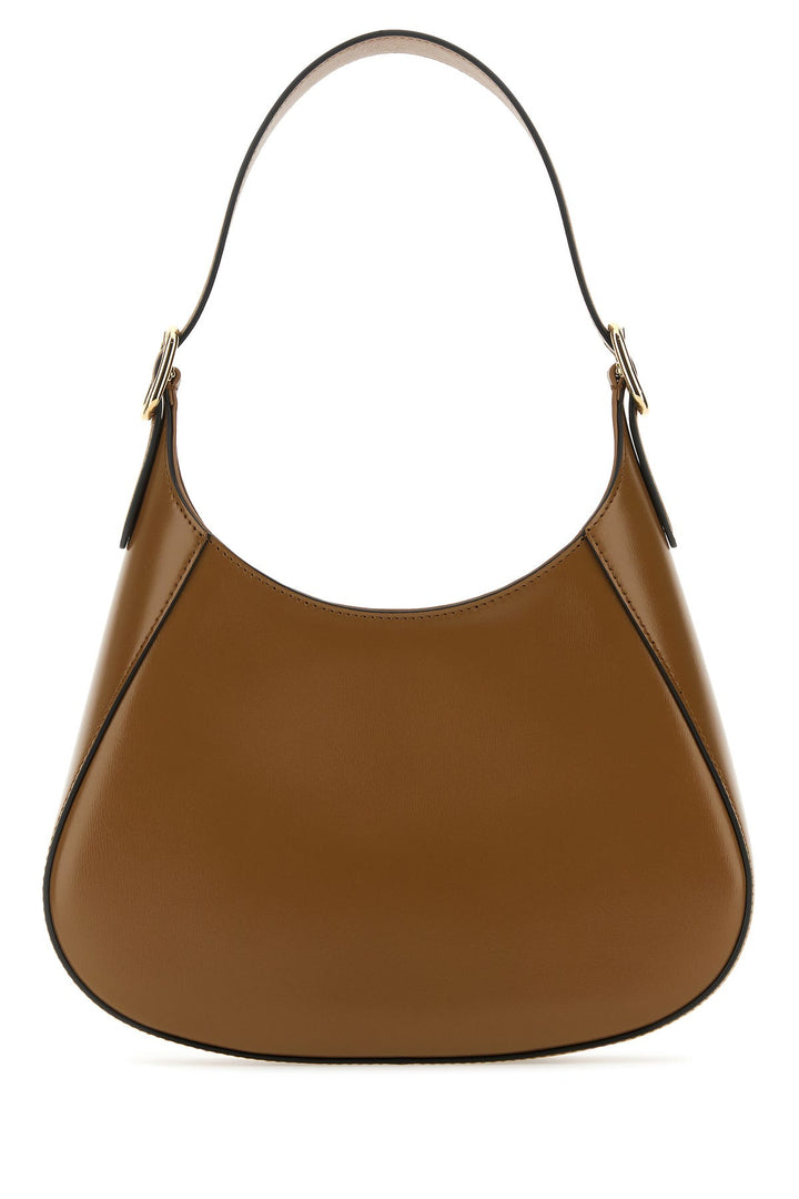 Biscuit leather Cleo shoulder bag