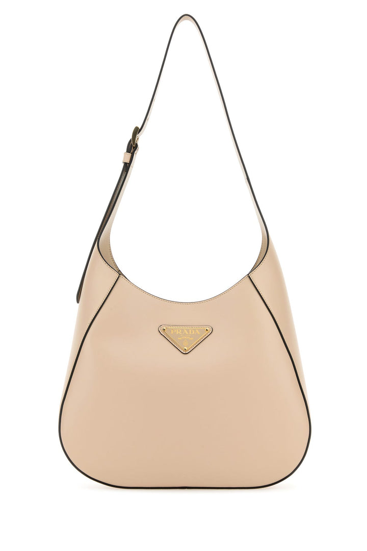 Light pink leather shoulder bag