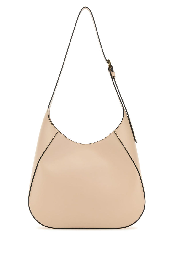 Light pink leather shoulder bag