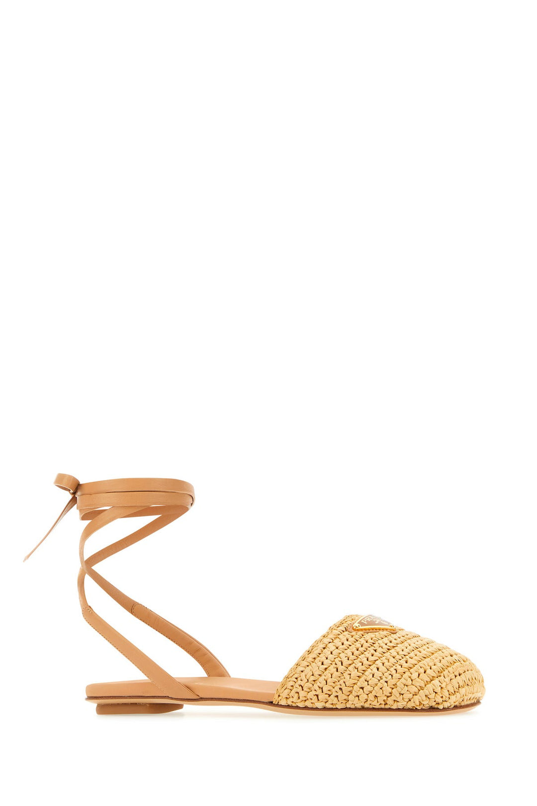 Beige raffia sandals