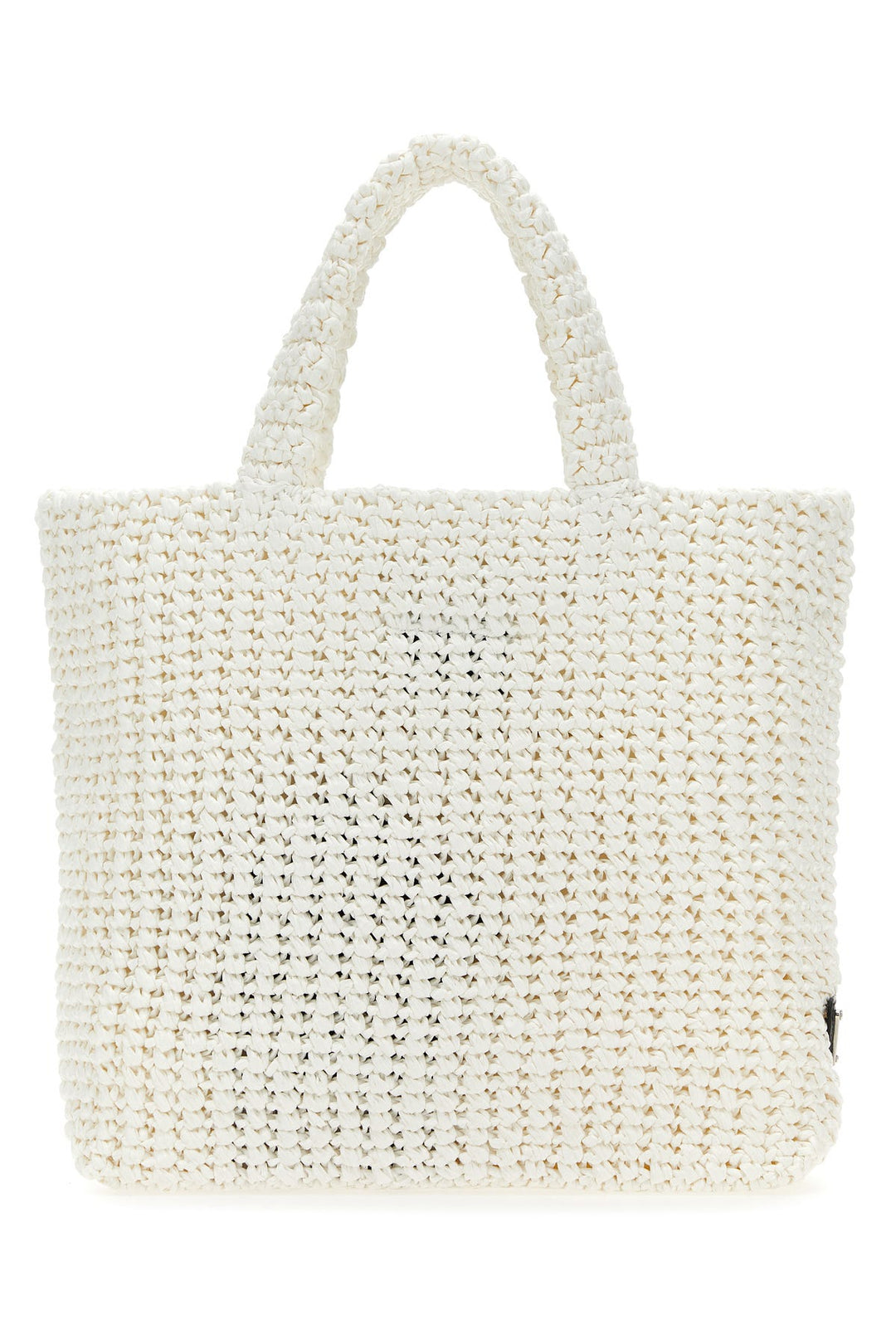 White straw handbag