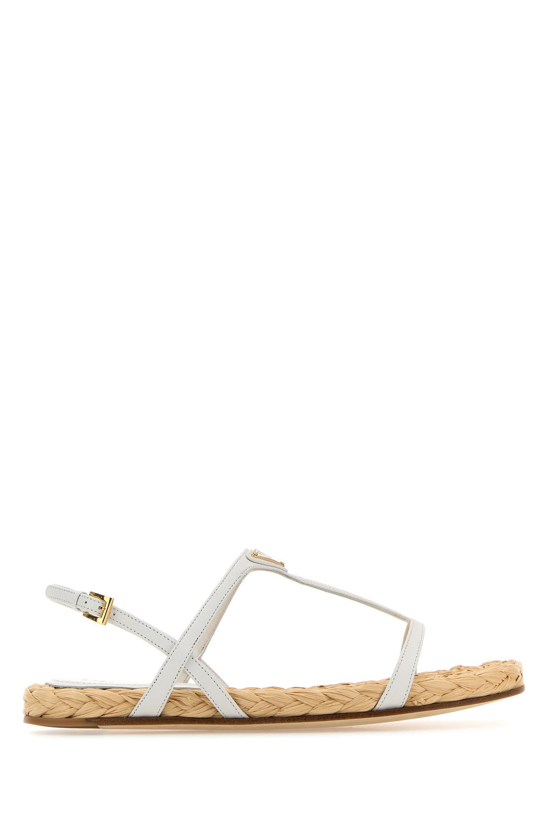 White leather sandals