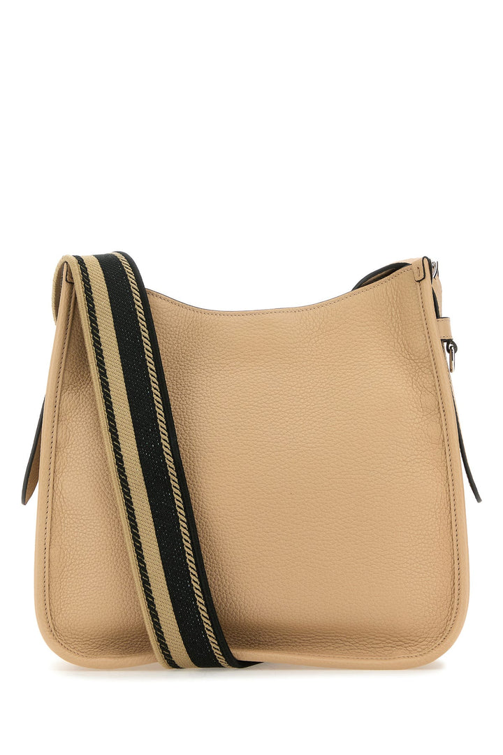 Sand leather crossbody bag