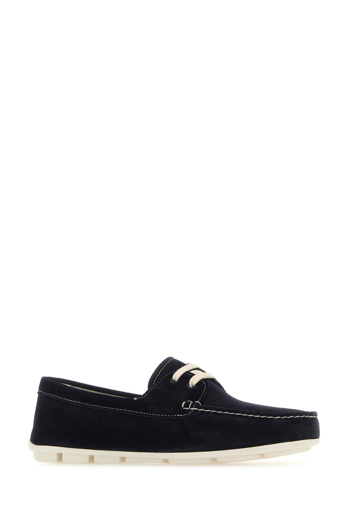 Midnight blue suede Driver loafers