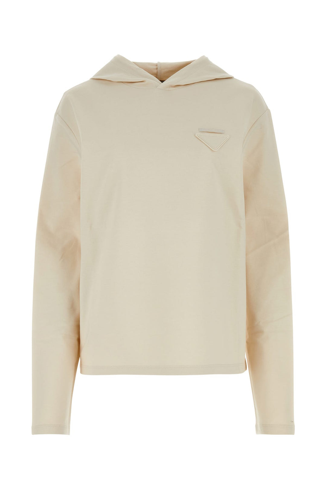 Sand stretch cotton oversize sweatshirt