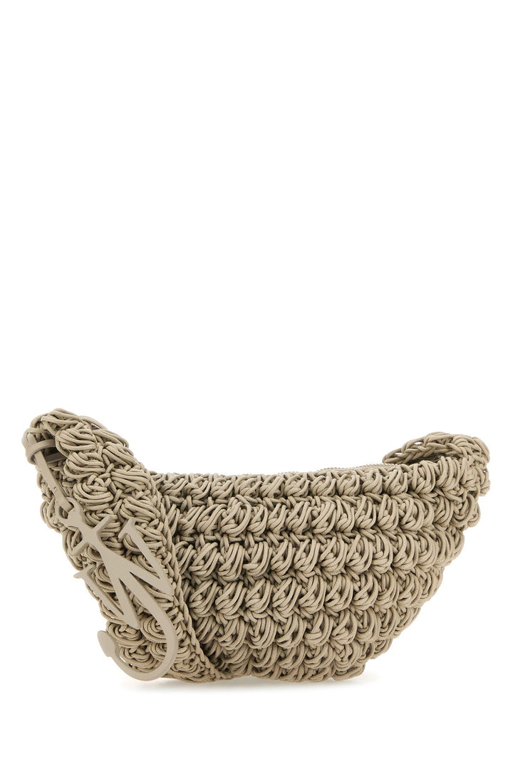 Dove grey knit Popcorn Sling crossbody bag