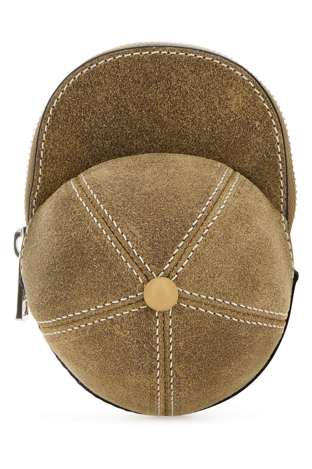 Cappuccino suede mini Cap crossbody bag