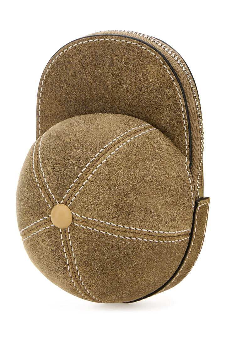 Cappuccino suede mini Cap crossbody bag