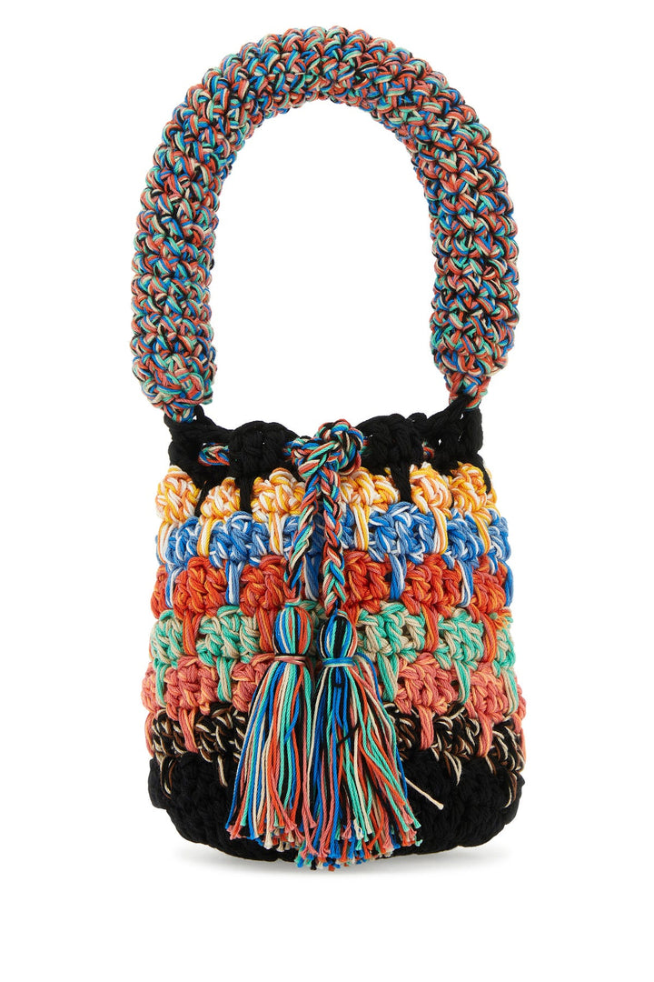 Multicolor crochet handbag