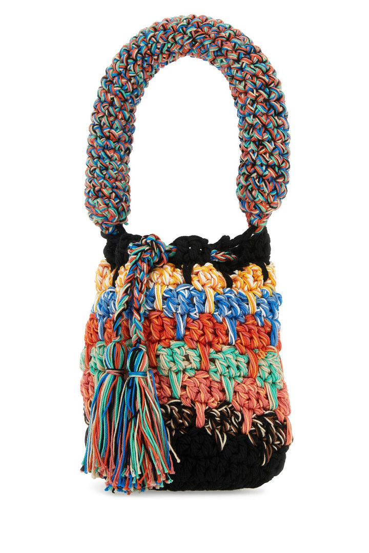 Multicolor crochet handbag