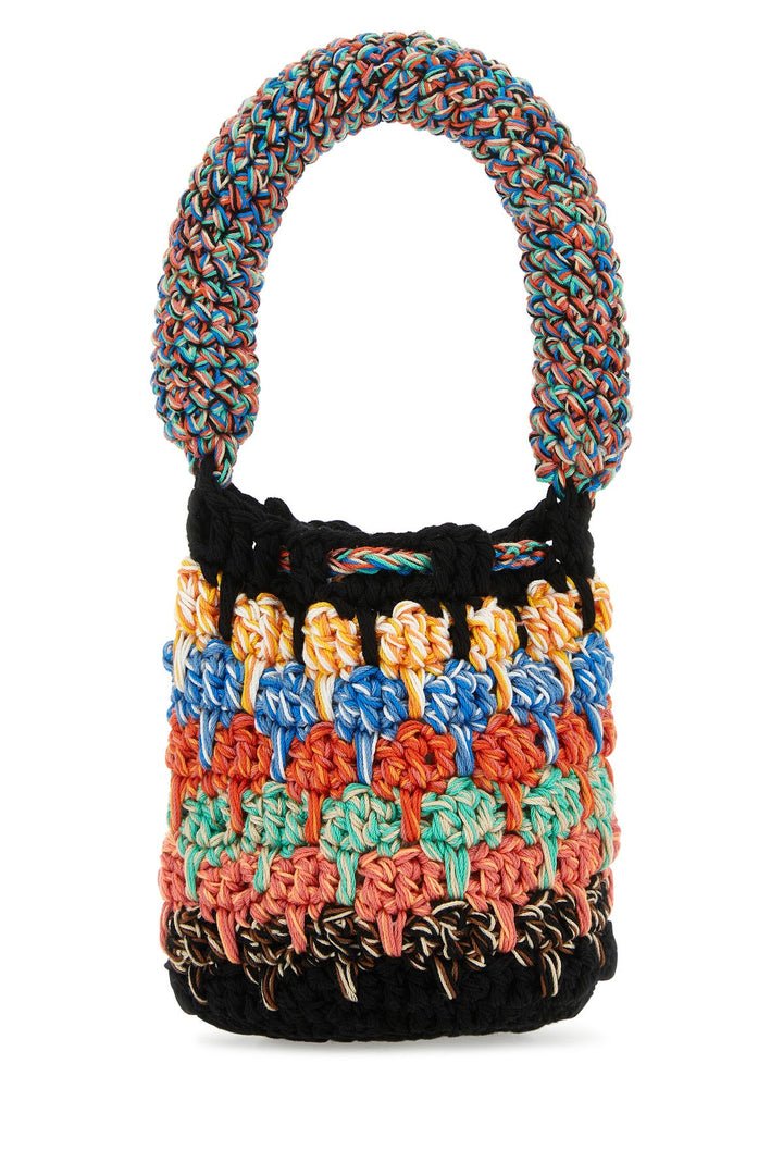 Multicolor crochet handbag