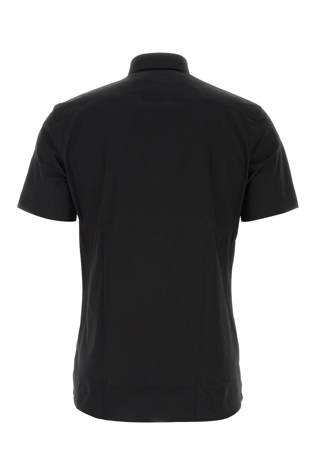 Black stretch poplin shirt