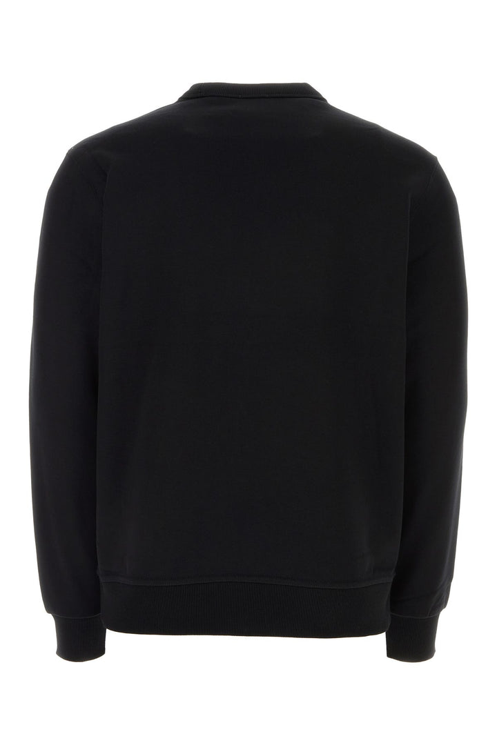 Black stretch cotton oversize sweater