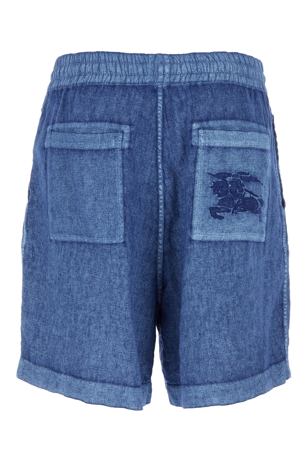 Blue linen bermuda shorts