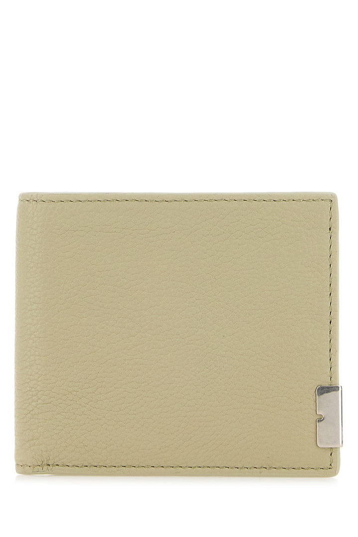 Sage green leather wallet