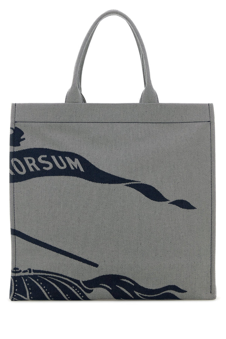 Embroidered canvas shopping bag