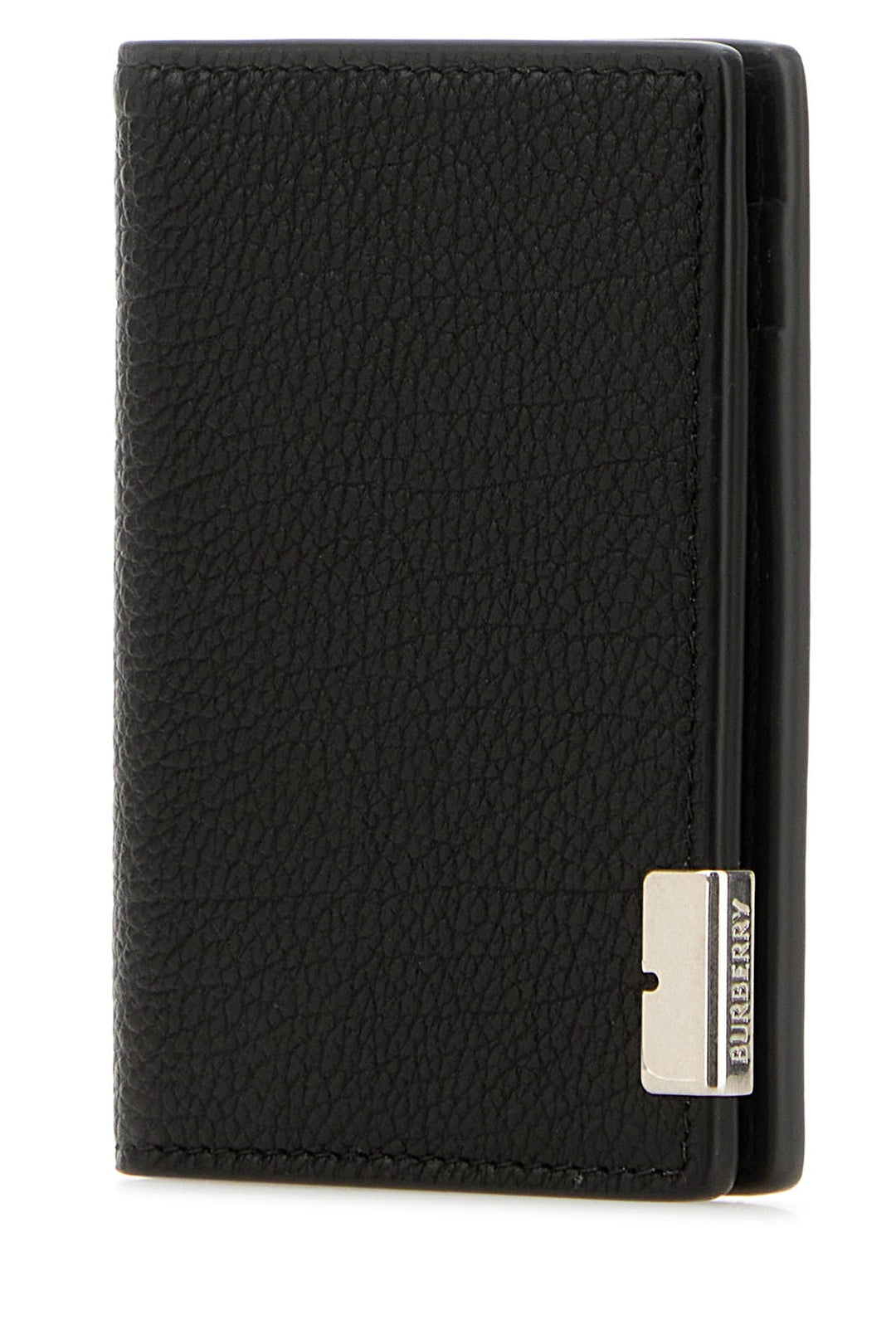 Black leather card holder