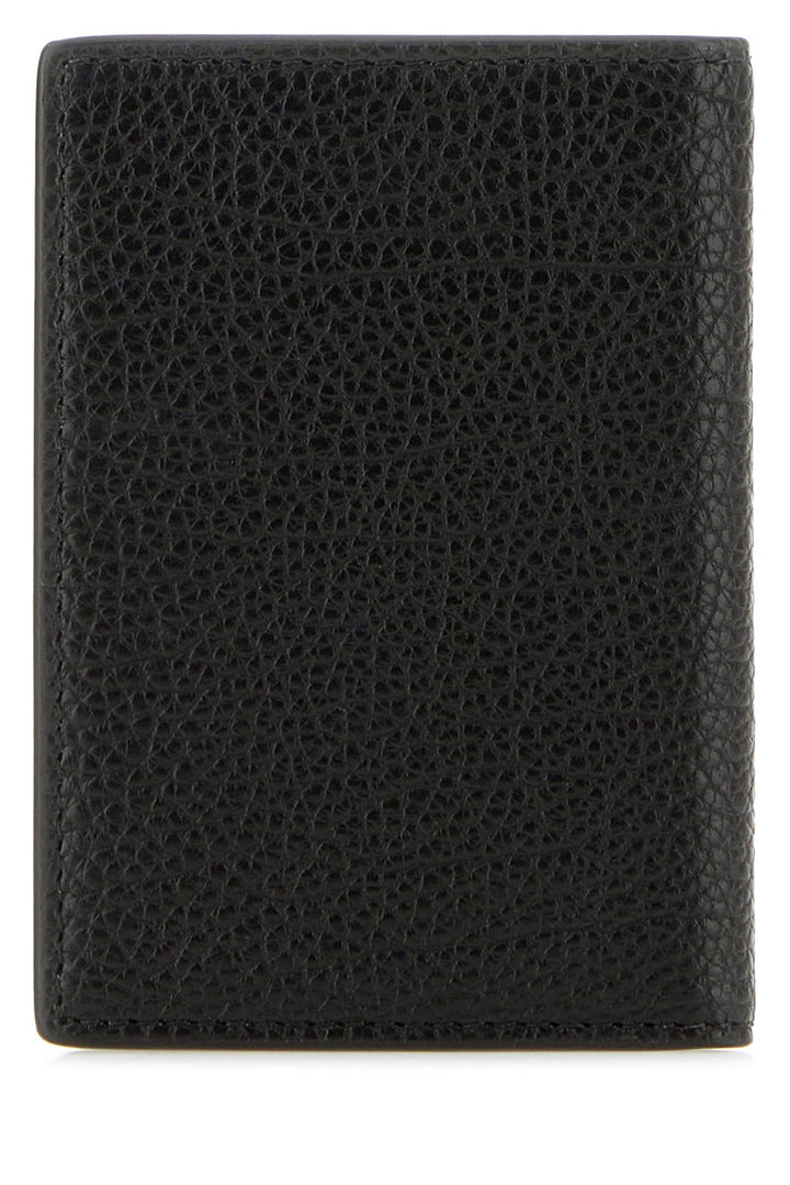 Black leather card holder